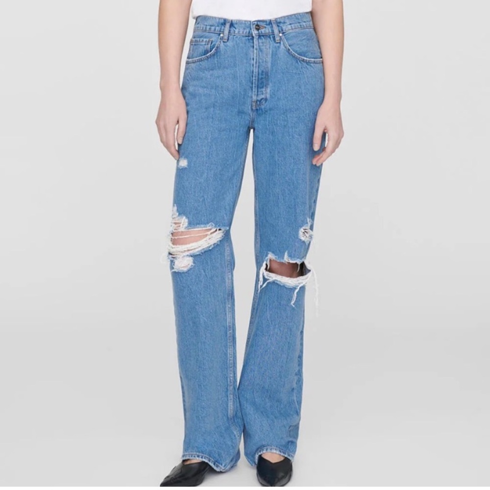 Anine Bing Blue Distressed Women Jeans